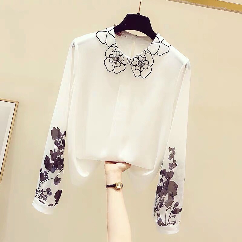 Áo Kiểu Cổ Đính Đá - SM57